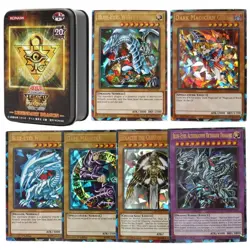 72PCS Yugioh Holographic Cards - Tin Box, Blue Eyes, Exodia - Image 1