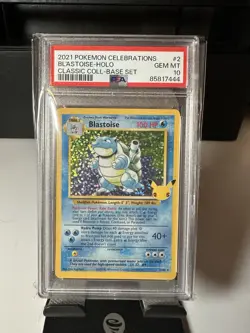 PSA 10 - Blastoise Celebrations Holo - 2021 Pokemon Card - 2/102 - Image 1