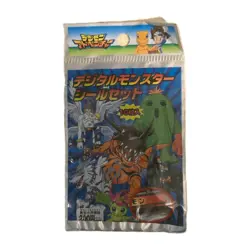 Vintage Japanese Digimon Sticker Cards Single Pack of 10 (New/Sealed) - Image 1