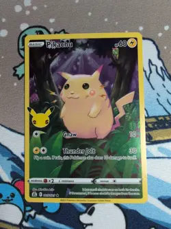 Pikachu - 005/025 - Pokemon Celebrations Sword & Shield Full Art Rare Card LP - Image 1