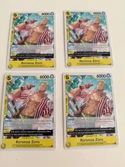 One Piece TCG Cards - (Playset) - 4x OP12-113 - Roronoa Zoro - UC - Eng - Image 1