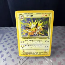 Jolteon Holo Rare Pokemon Card WOTC TCG 4/64 Jungle Set MP Vintage - Image 1