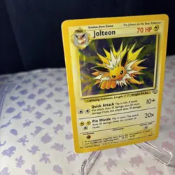 Jolteon Holo Rare Pokemon Card WOTC TCG 4/64 Jungle Set MP Vintage - Image 2