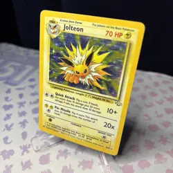 Jolteon Holo Rare Pokemon Card WOTC TCG 4/64 Jungle Set MP Vintage - Image 3