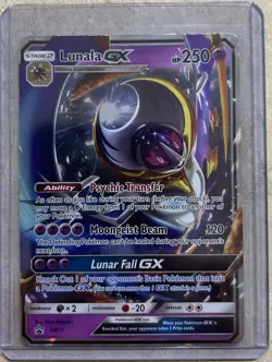 Lunala GX SM17 Promo Black Star Holo Rare Pokemon Card LP+ - Image 1