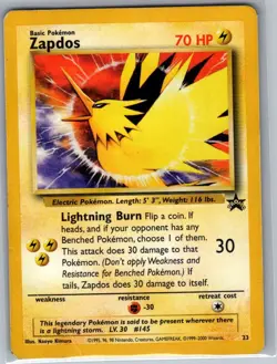 Zapdos 23 Non Holo WoTC Promo - Pokemon Card - MP - Image 1