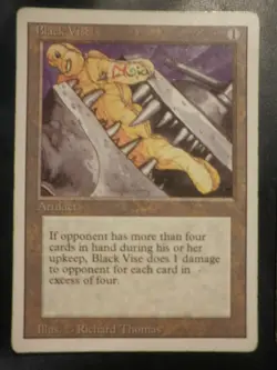 mtg magic black vise REVISED 3rd edition ENGLISH etau de supplice 2 available - Image 1