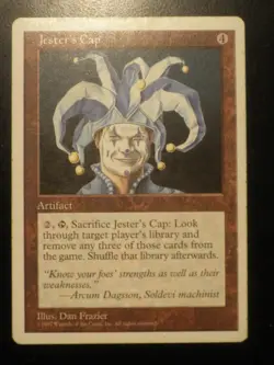 mtg magic jester's cap 1997 5th fifth 5 th edition ENGLISH bonnet du bouffon - Image 1