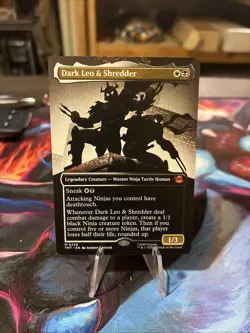 Dark Leo & Shredder Borderless NON Foil Teenage Mutant Ninja Turtles TMT MTG - Image 1