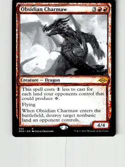 Obsidian Charmaw (Showcase) 353 Rare Modern Horizons 2 Magic: The Gathering LP - Image 1