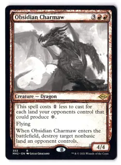 Obsidian Charmaw NM* SHOWCASE Kamigawa Neon Dynasty 353 mtg -UnltdCards - Image 1