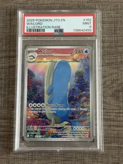 Pokemon Wailord Illustration Rare PSA 9 Sv09 Journey Together 162/159 English - Image 1