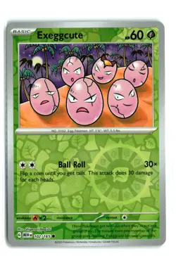 Exeggcute 102/165 151 Reverse Holo Pokemon TCG NM-LP - Image 1