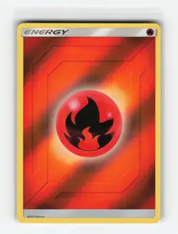 FIRE ENERGY 2019 REVERSE HOLO POKEMON TCG MP - Image 1