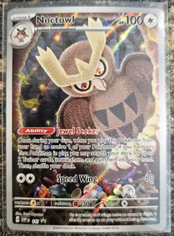 Pokemon 2024 Black Star Promo Noctowl 141 NM or better - Image 1