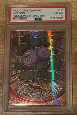 2000 TOPPS CHROME POKEMON #110 WEEZING SPECTRA CHROME; LOW POP; RARE - Image 1