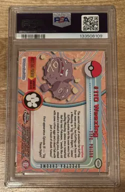 2000 TOPPS CHROME POKEMON #110 WEEZING SPECTRA CHROME; LOW POP; RARE - Image 2