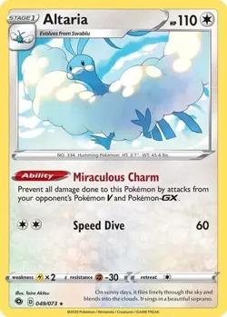 Altaria - 049/073 - Holo - Champion's Path SW&SH POKEMON - Image 1