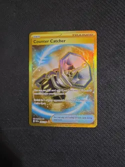 Pokemon TCG Counter Catcher Paradox Rift 264/182 Gold Hyper Rare Holo - Image 1