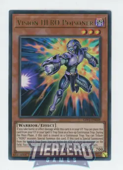 Yugioh Vision HERO Poisoner GFP2-EN058 Ultra Rare 1st Edition Near Mint - Image 1