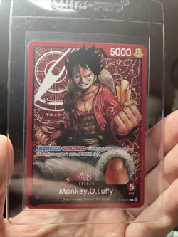 One Piece English Monkey.D.Luffy ST01-001 Leader Non Holo Rare! Full Art! Mint - Image 1