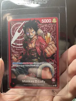 One Piece English Monkey.D.Luffy ST01-001 Leader Non Holo Rare! Full Art! Mint - Image 2
