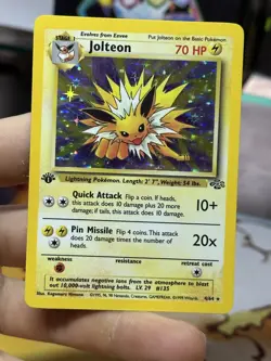 1st Edition Jolteon 4/64 Jungle 1999 Holo Rare WOTC Pokemon Card TCG - Image 3