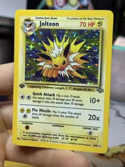1st Edition Jolteon 4/64 Jungle 1999 Holo Rare WOTC Pokemon Card TCG - Image 4