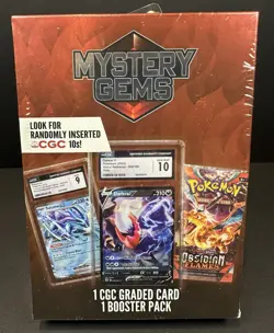 Pokemon TCG Mystery Gems Box 2025 Sealed CGC Graded Card Booster Pack - Image 1