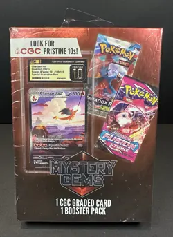 Pokemon TCG Mystery Gems Box 2025 Sealed CGC Graded Card Booster Pack - Image 2
