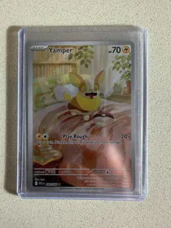 Pokemon TCG Yamper 99/94 Phantasmal Flames Full Art Card Mint - Image 1