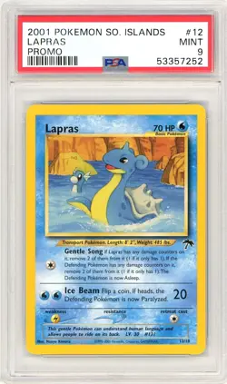 2001 Pokemon Lapras Southern Islands 12/18 Promo PSA 9 Mint - Image 1
