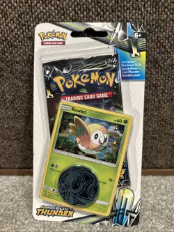 Pokemon SEALED Sun & Moon Lost Thunder Rowlet Single Pack Blister - Image 1
