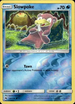 Pokemon Reverse Holo Slowpoke SM - Lost Thunder 54/214 LP - Image 1