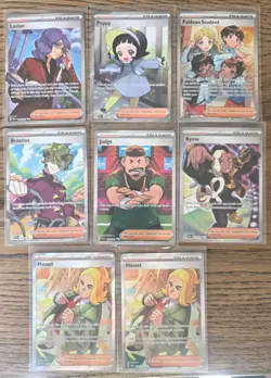 Pokemon TCG Full Art Trainer Bundle x8 incl Poppy #220 - Ultra Rare – NM - Image 1