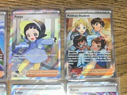 Pokemon TCG Full Art Trainer Bundle x8 incl Poppy #220 - Ultra Rare – NM - Image 3
