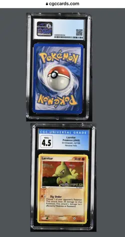 Larvitar Pokemon (2005) EX Emerald 52/106 Reverse Holo CGC 4.5 VG/EX+ - Image 4