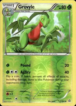 Pokemon Reverse Holo Grovyle XY - Primal Clash 7/160 LP - Image 1