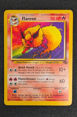 Flareon - Jungle 19/64 Non-Holo Rare - Pokemon TCG (Vinatge WOTC) - MP/HP - Image 4