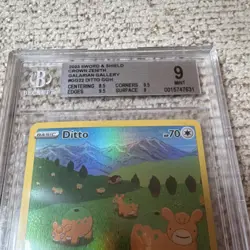 Pokemon TCG Ditto GG22/GG70 Crown Zenith Ultra Rare Holo Beckett 9 2023 - Image 5