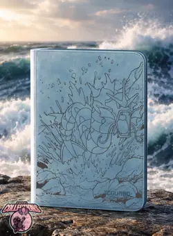 Pokemon Gyarados Laser Engraved Binder/ Made To Order! Light Blue - Image 1