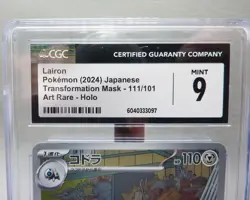 CGC Mint 9 Lairon Art Rare 111/101 Japanese Transformation Mask Pokemon - Image 2