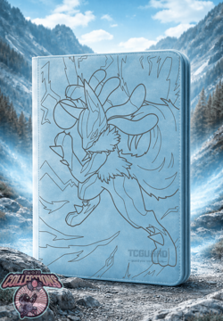 Mega Lucario Laser Engraved Binder/ Made To Order! Light Blue/Pokemon Binder - Image 1