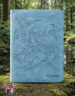 Greninja Laser Engraved Binder/ Made To Order! Light Blue/Pokemon Binder - Image 1