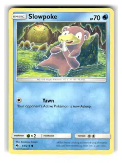 Slowpoke 54/214 Common Lost Thunder Pokemon Lightly Played - Image 1