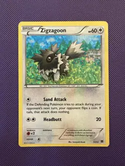 2015 Pokemon Zigzagoon 11/12 and Staryu 4/12- McDonald's Promo Confetti Holo LP - Image 2