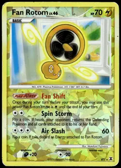 Fan Rotom RT1/111 Rare Rising Rivals Pokemon Reverse Holo HP - Image 1