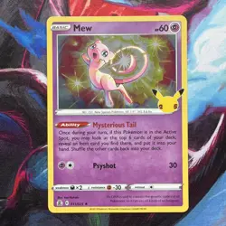 Pokemon TCG Celebrations Mew Holo Card 011/025 - Image 1
