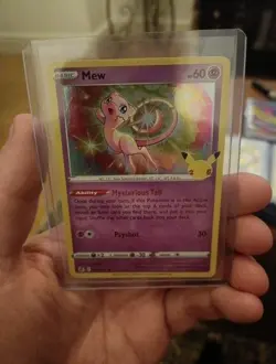 Pokemon TCG Celebrations Mew Holo Card 011/025 25th Anniversary Edition - Image 1