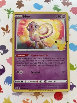 Pokemon TCG Mew Holo 011/025 Celebrations Set NM/LP Condition - Image 1